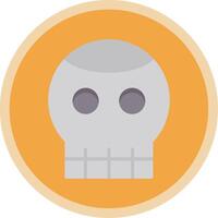 Skull Flat Multi Circle Icon vector