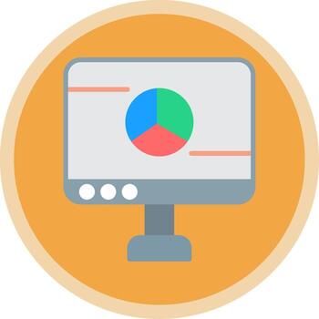 Visualization Flat Multi Circle Icon vector