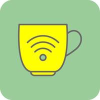 Wifi Filled Yellow Icon vector