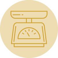 Weighing Line Yellow Circle Icon vector