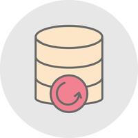 Database Backup Line Filled Light Icon vector