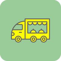 Food Truck Filled Yellow Icon vector