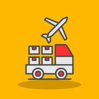 Logistic Service Provider Filled Shadow Icon vector