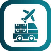 Logistic Service Provider Glyph Gradient Corner Icon vector