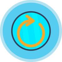 Loop Flat Multi Circle Icon vector