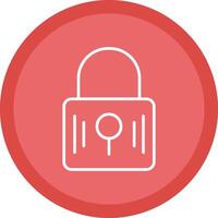 Padlock Line Multi Circle Icon vector