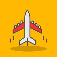 Plane Filled Shadow Icon vector