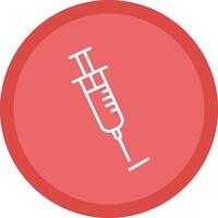 Syringe Line Multi Circle Icon vector