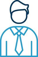 Employee Line Blue Two Color Icon vector