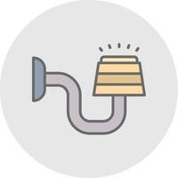 Lamp Line Filled Light Icon vector