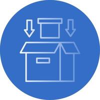 Packing Process Flat Bubble Icon vector