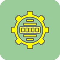 Pressure Gauge Filled Yellow Icon vector