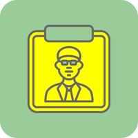 Photo Filled Yellow Icon vector