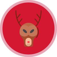 Stag Flat Multi Circle Icon vector