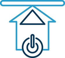 Upload Line Blue Two Color Icon vector