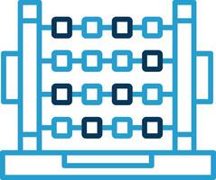 Abacus Line Blue Two Color Icon vector