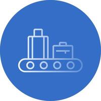 Conveyor Flat Bubble Icon vector