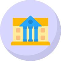 Bank Flat Bubble Icon vector