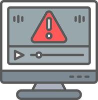 Error Line Filled Light Icon vector