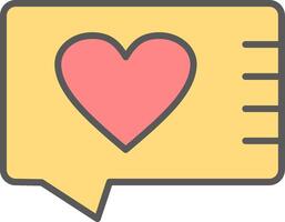 Give Heart Line Filled Light Icon vector