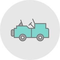 Jeep Line Filled Light Icon vector