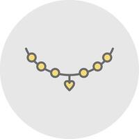 Necklace Line Filled Light Icon vector