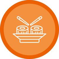 Sushi Line Multi Circle Icon vector