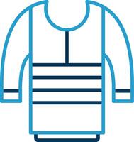 Sweater Line Blue Two Color Icon vector