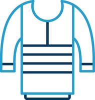 Sweater Line Blue Two Color Icon vector