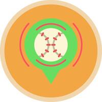 béisbol plano multi circulo icono vector