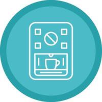 Coffee Machine Line Multi Circle Icon vector
