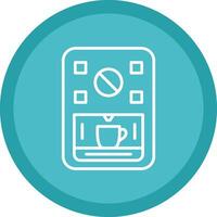 Coffee Machine Line Multi Circle Icon vector