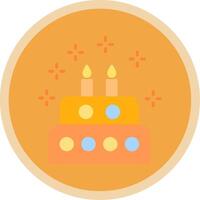 Cake Flat Multi Circle Icon vector