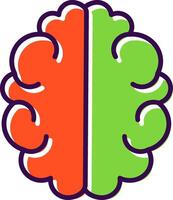 Brain filled Design Icon vector