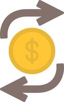 Funds Transfer Flat Multi Circle Icon vector