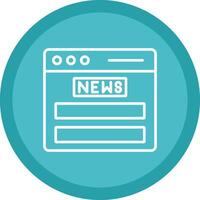 Noticias alimentar línea multi circulo icono vector