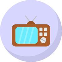 Television Flat Bubble Icon vector