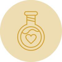 Potion Line Yellow Circle Icon vector