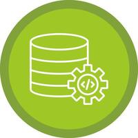 Database Line Multi Circle Icon vector