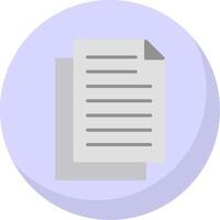 Document Flat Bubble Icon vector