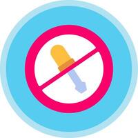 No Screwdriver Flat Multi Circle Icon vector