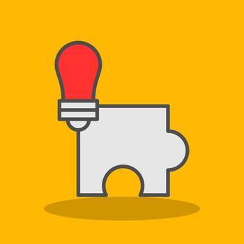 problema resolviendo lleno sombra icono vector