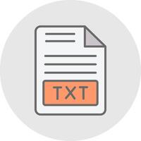 Text File Line Filled Light Icon vector