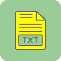 Text File Filled Yellow Icon vector