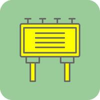 Billboard Filled Yellow Icon vector