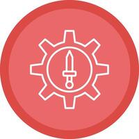 Attack Line Multi Circle Icon vector