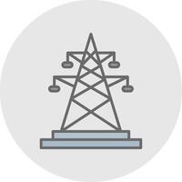 Electric Line Filled Light Icon vector