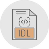 Idl Line Filled Light Icon vector