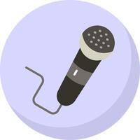 Microphone Flat Bubble Icon vector