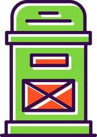 Postbox filled Design Icon vector